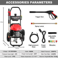Powersmart 3300PSI 2.5GPM 201cc Gas Pressure Washer DB1050