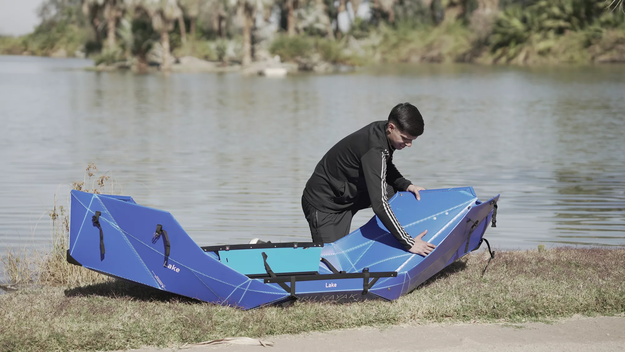 Oru Lake Folding Kayak, Blue