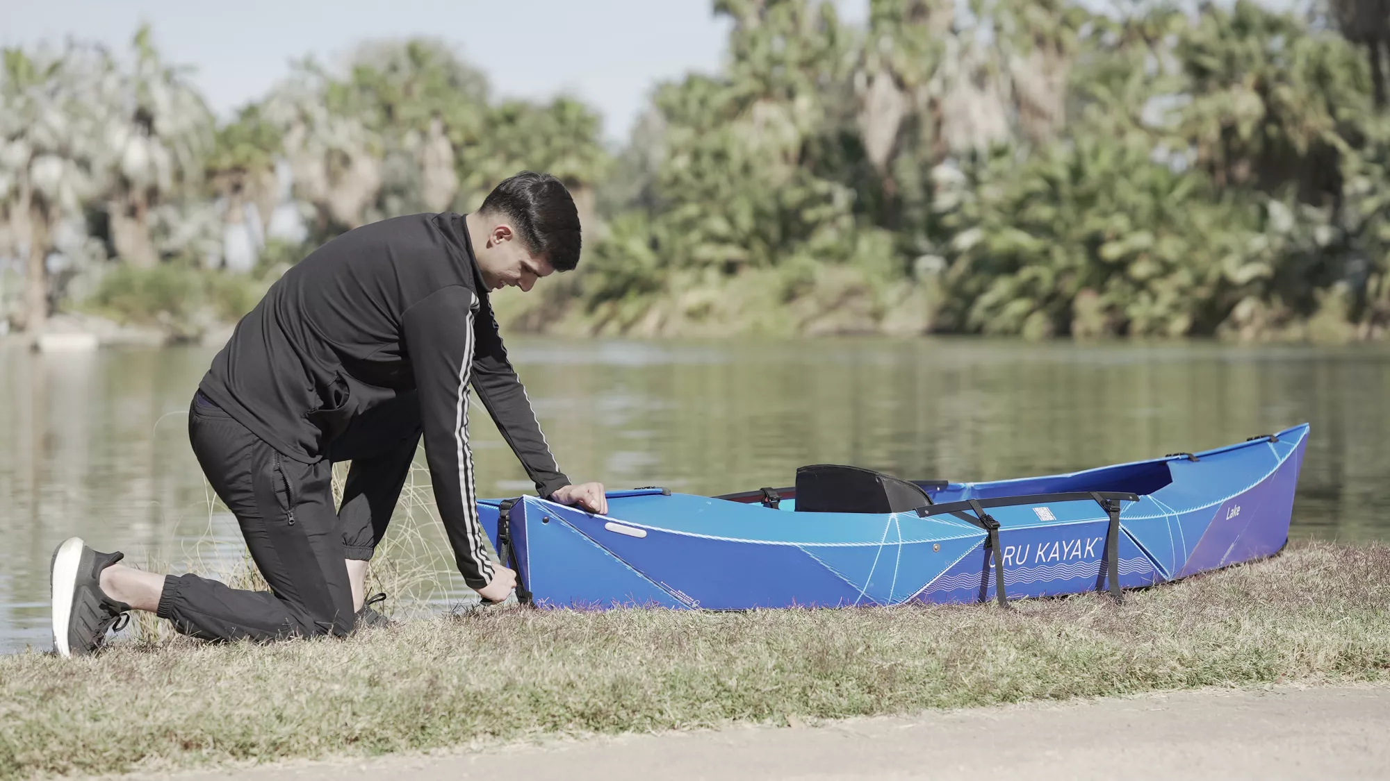 Oru Lake Folding Kayak, Blue