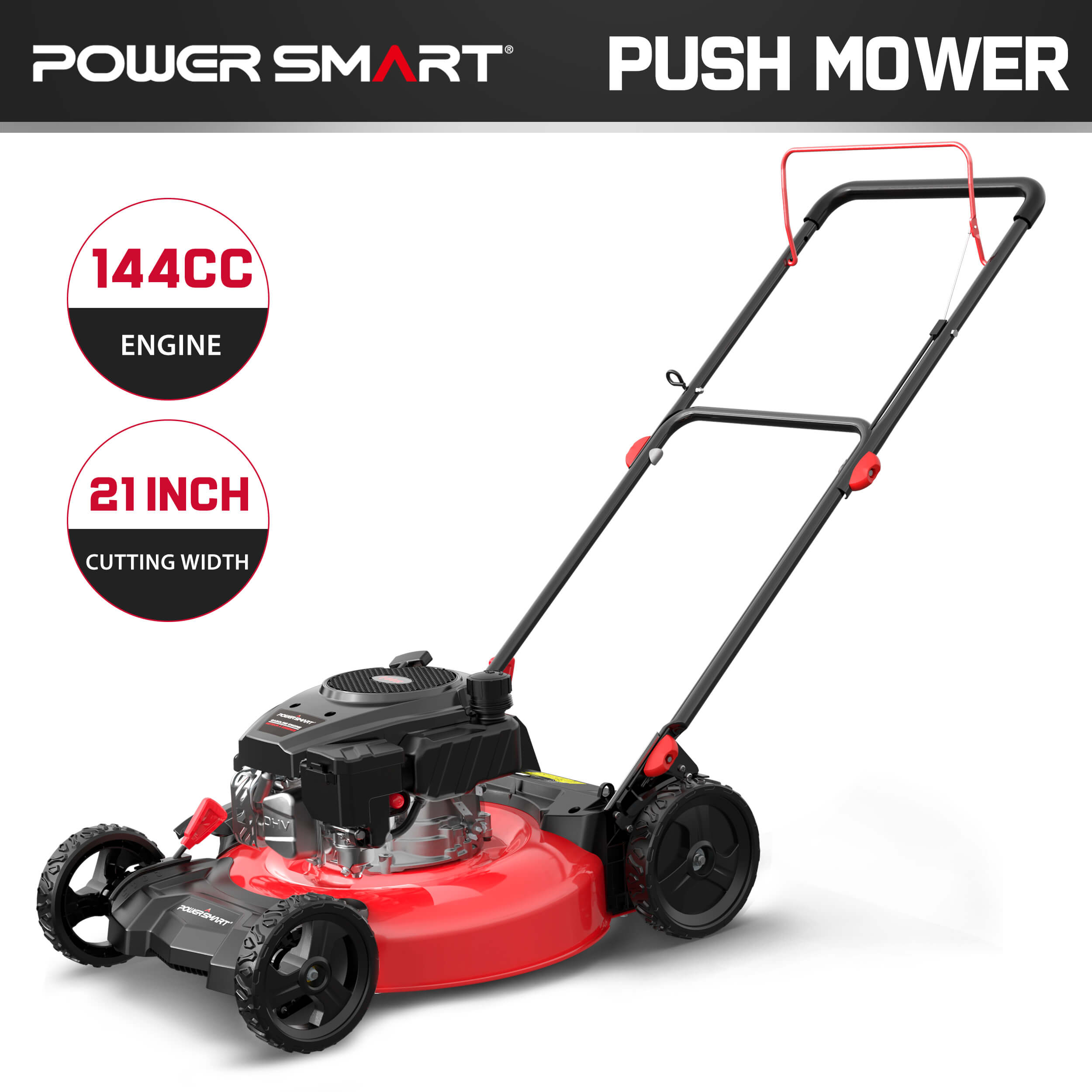 Powersmart 21'' 144cc Gas Push 2-in-1 Lawn Mower DV8621C