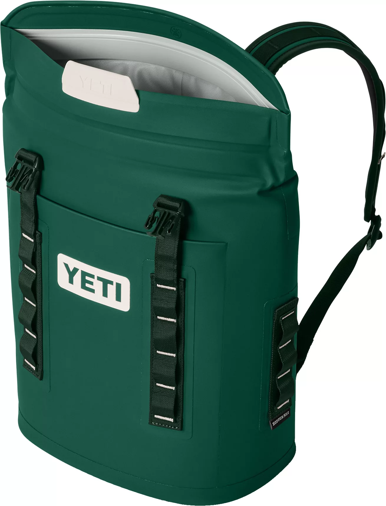 YETI Hopper M12 Series Backpack Soft Sided Coolers with MagShield Access, Black Forest Green