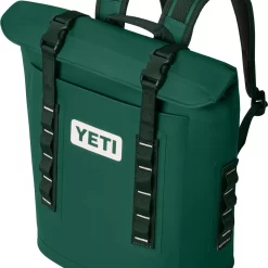 YETI Hopper M12 Series Backpack Soft Sided Coolers with MagShield Access, Black Forest Green