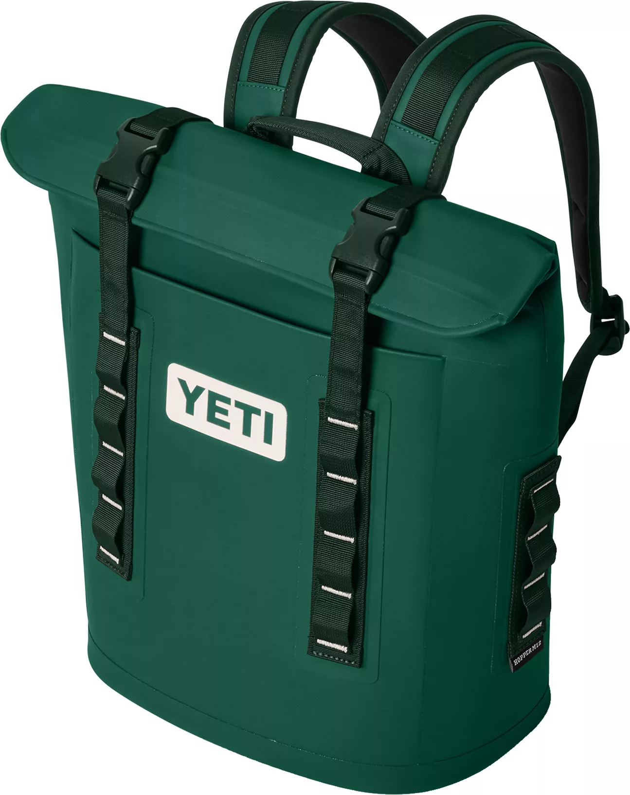 YETI Hopper M12 Series Backpack Soft Sided Coolers with MagShield Access, Black Forest Green