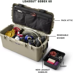 YETI LoadOut GoBox 60 Gear Case, Tan