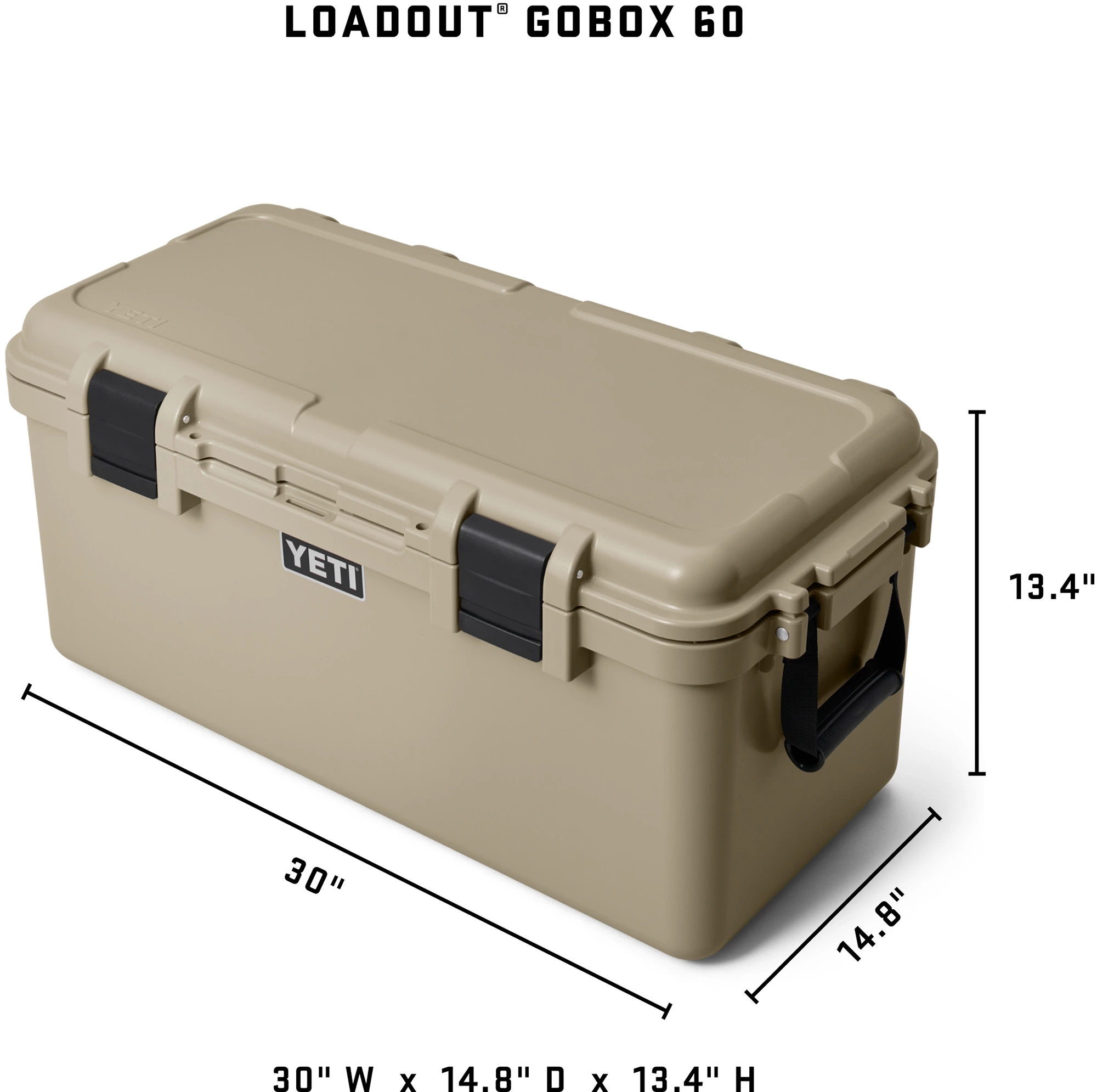 YETI LoadOut GoBox 60 Gear Case, Tan