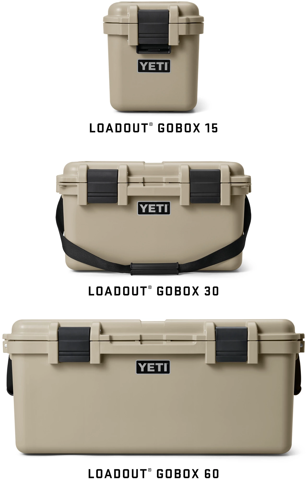 YETI LoadOut GoBox 60 Gear Case, Tan
