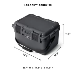 YETI LoadOut GoBox 30 2.0 Gear Case, Charcoal