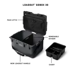 YETI LoadOut GoBox 30 2.0 Gear Case, Charcoal