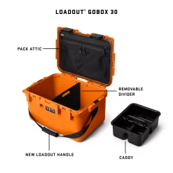 YETI LoadOut GoBox 30 2.0 Gear Case, King Crab Orange