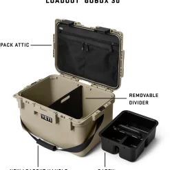 YETI LoadOut GoBox 30 2.0 Gear Case, Tan