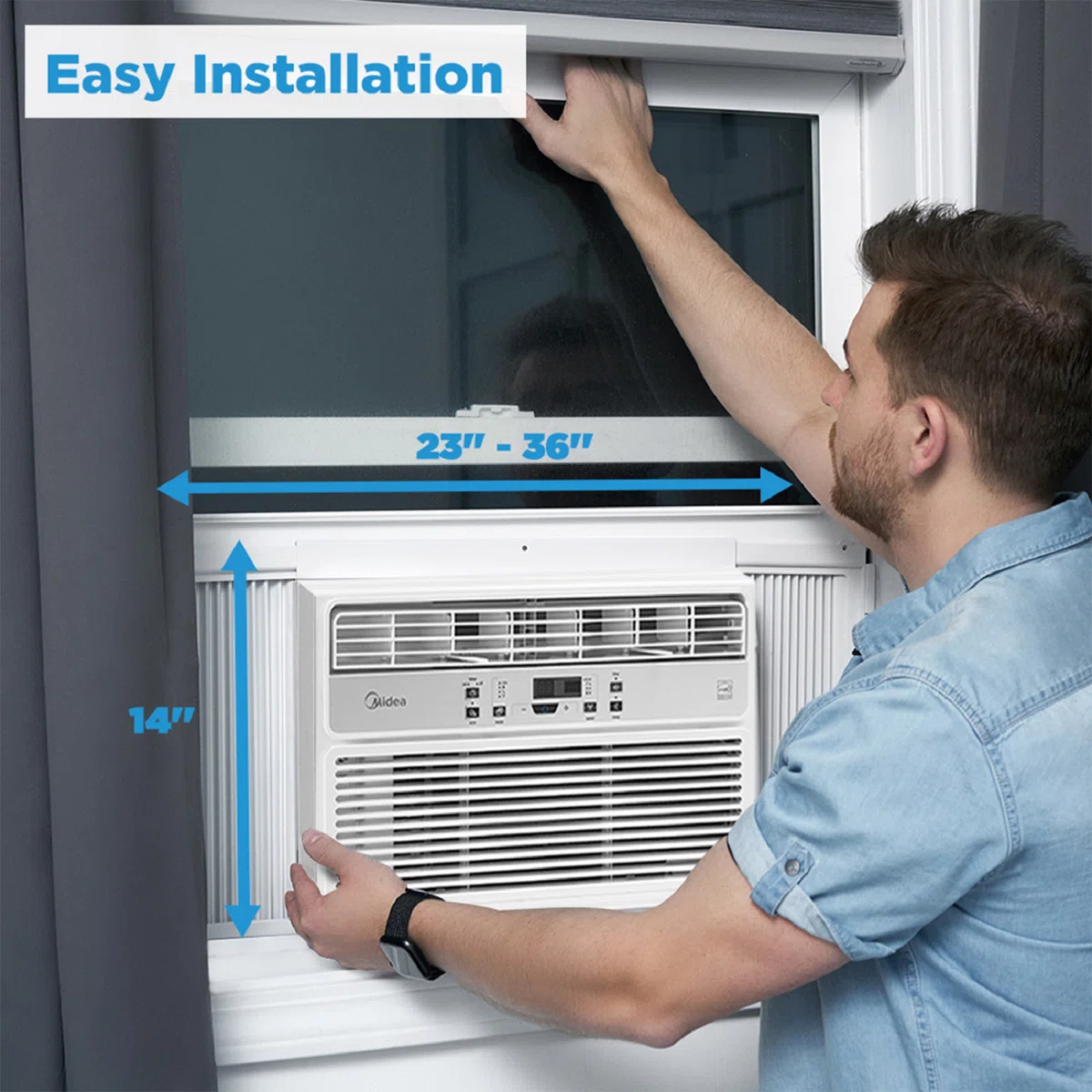 Midea EasyCool 12,000 BTU Energy Star Window Air Conditioner with Remote
