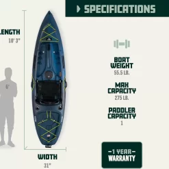 Quest Teton 100 Kayak, Azure Fusion
