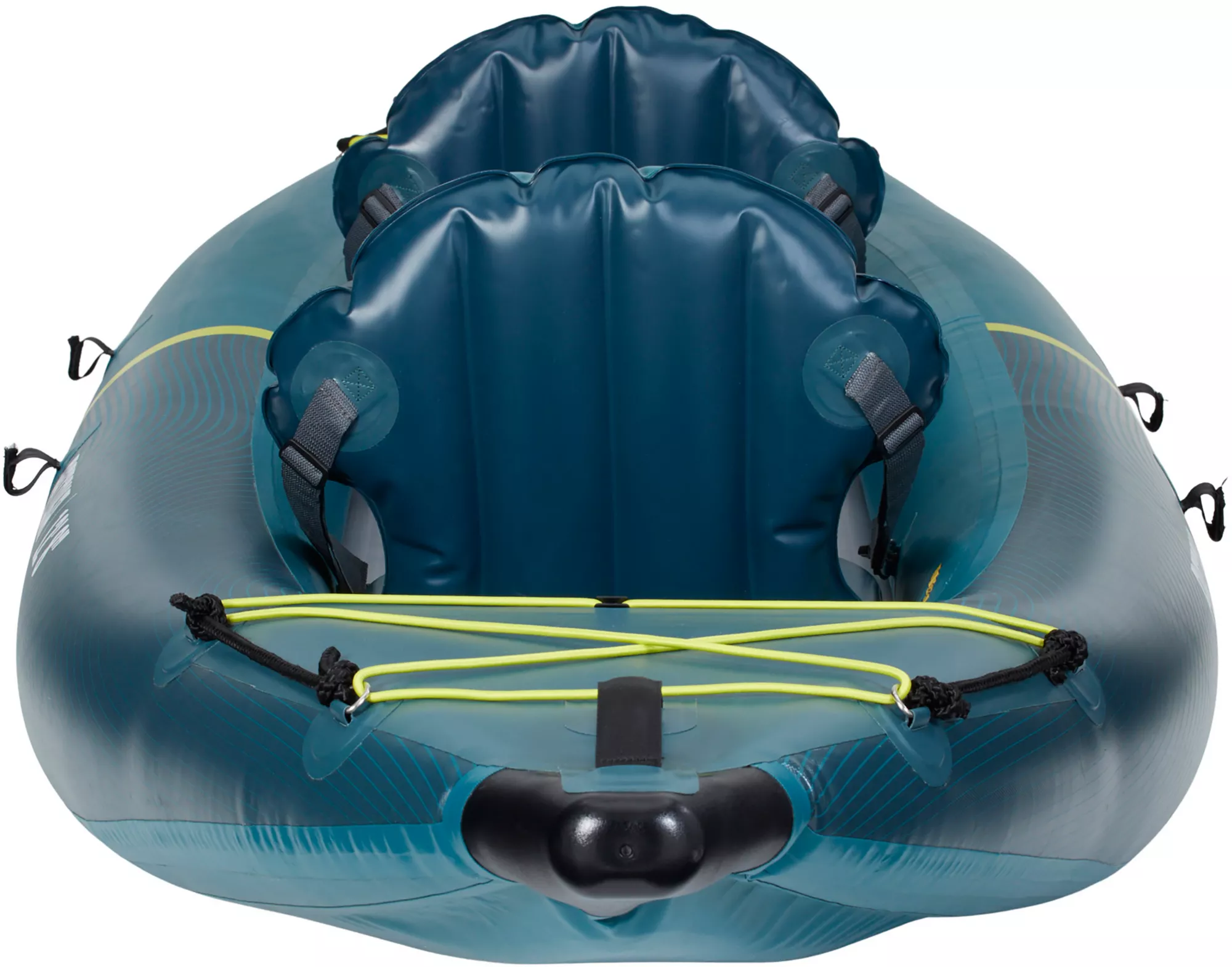Quest Patoka Inflatable Tandem Kayak Package, Teal/Yellow