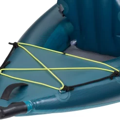 Quest Patoka Inflatable Tandem Kayak Package, Teal/Yellow