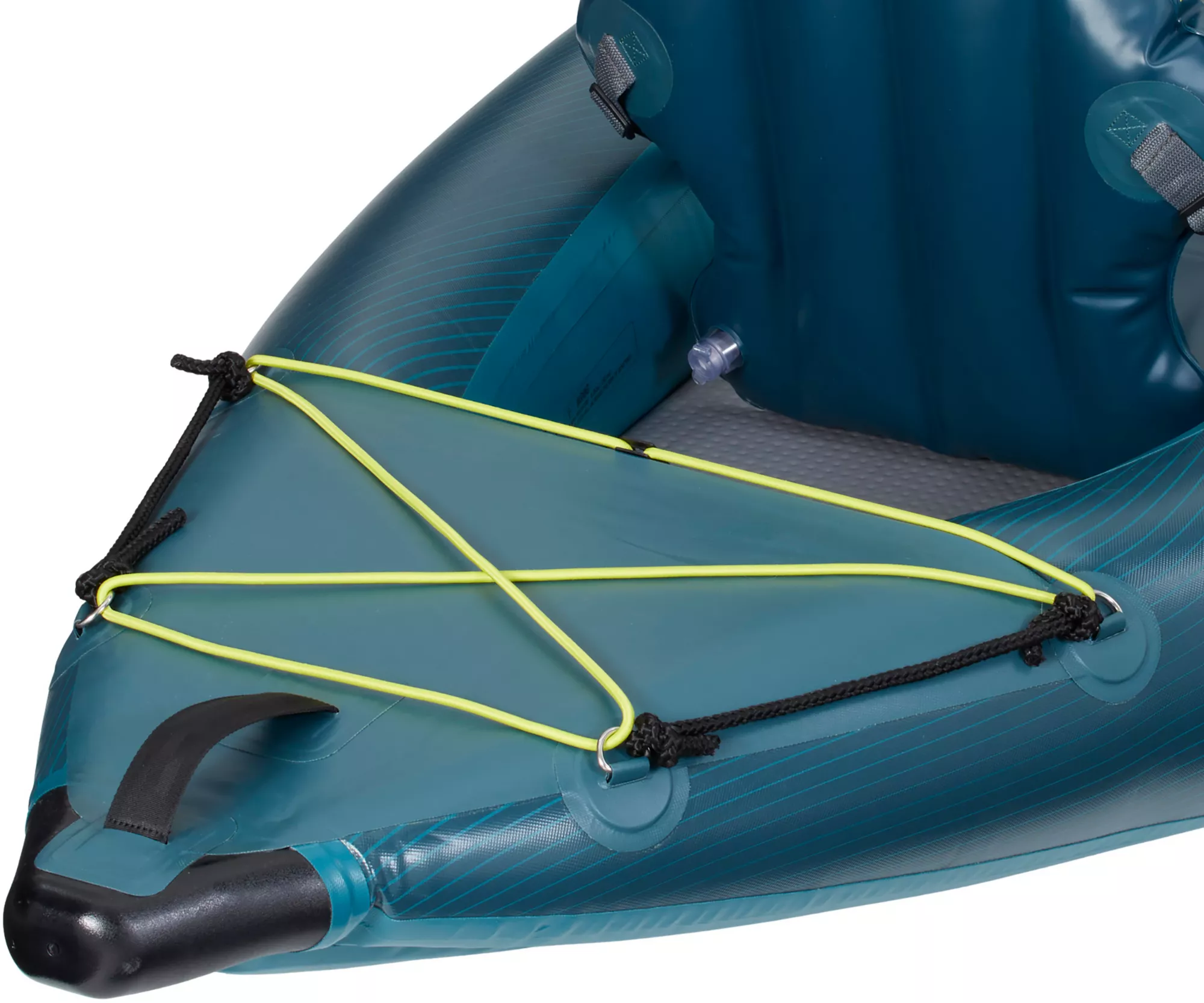 Quest Patoka Inflatable Tandem Kayak Package, Teal/Yellow