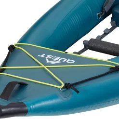 Quest Patoka Inflatable Tandem Kayak Package, Teal/Yellow