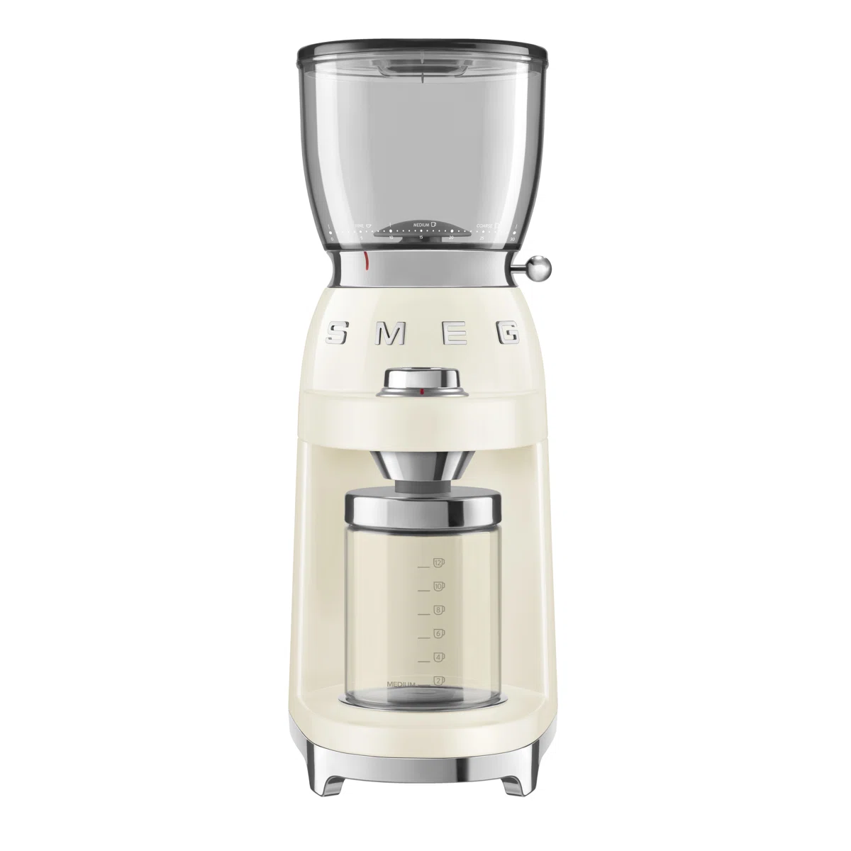 SMEG 50's Retro Style Coffee Grinder, Cream