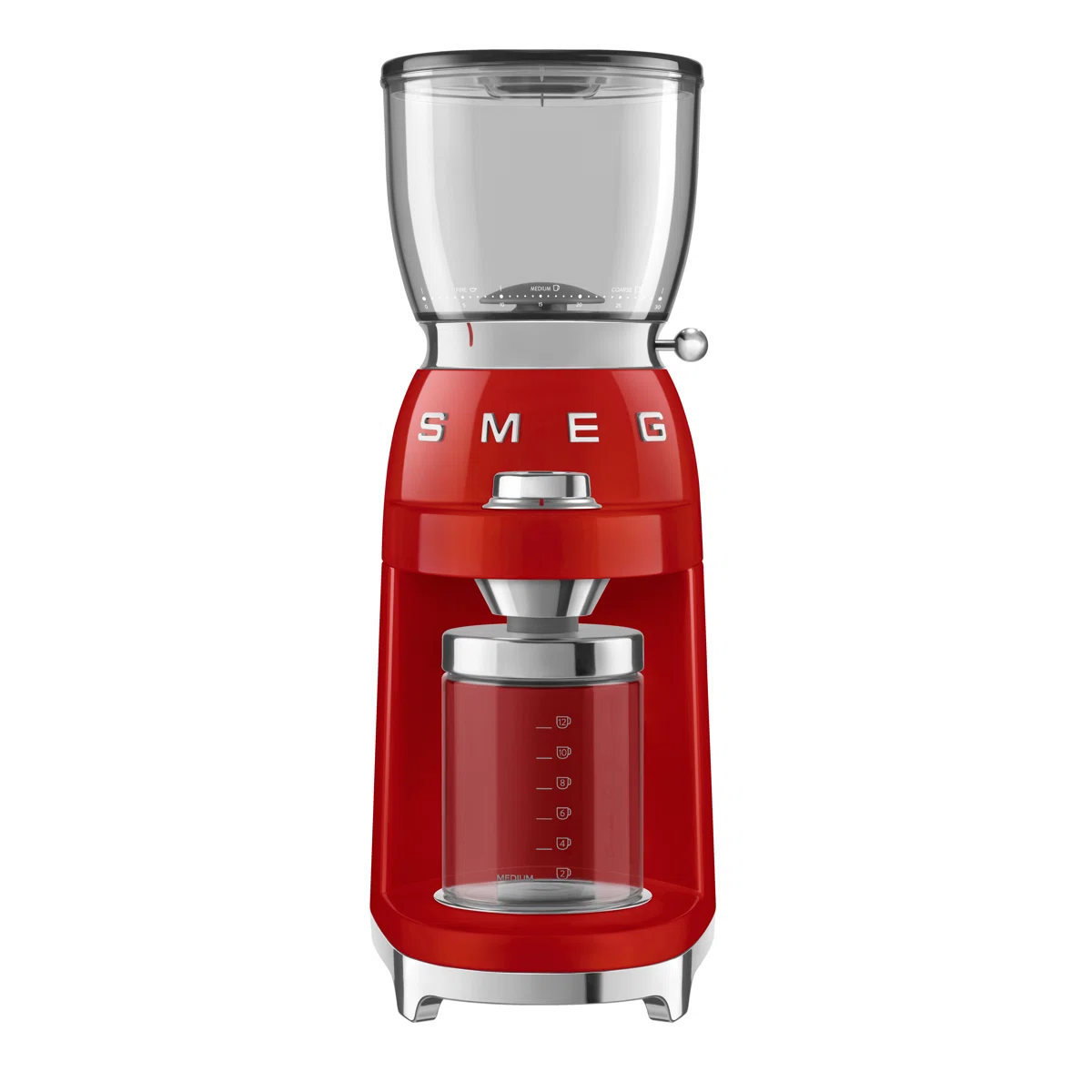 SMEG 50's Retro Style Coffee Grinder, Red