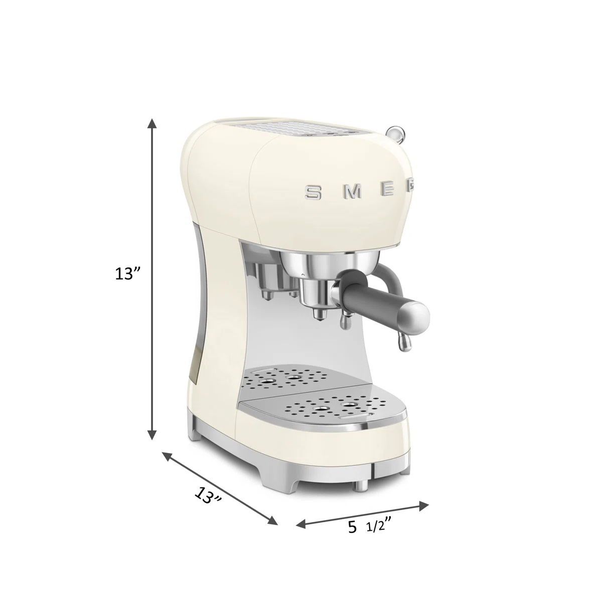 SMEG Manual Espresso Machine, Cream