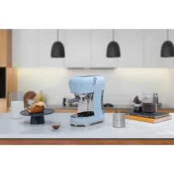 SMEG Manual Espresso Machine, Pastel Blue