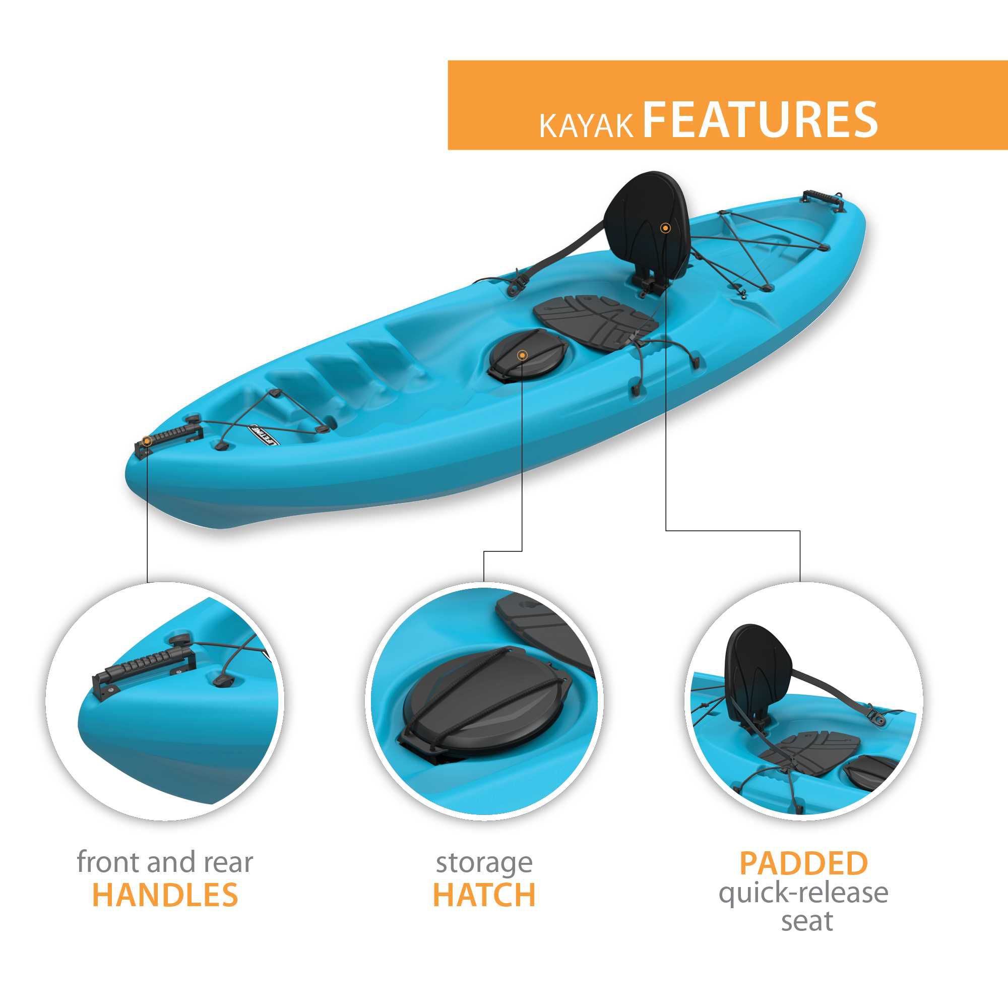 Emotion Spitfire 9 Kayak, Glacier Blue