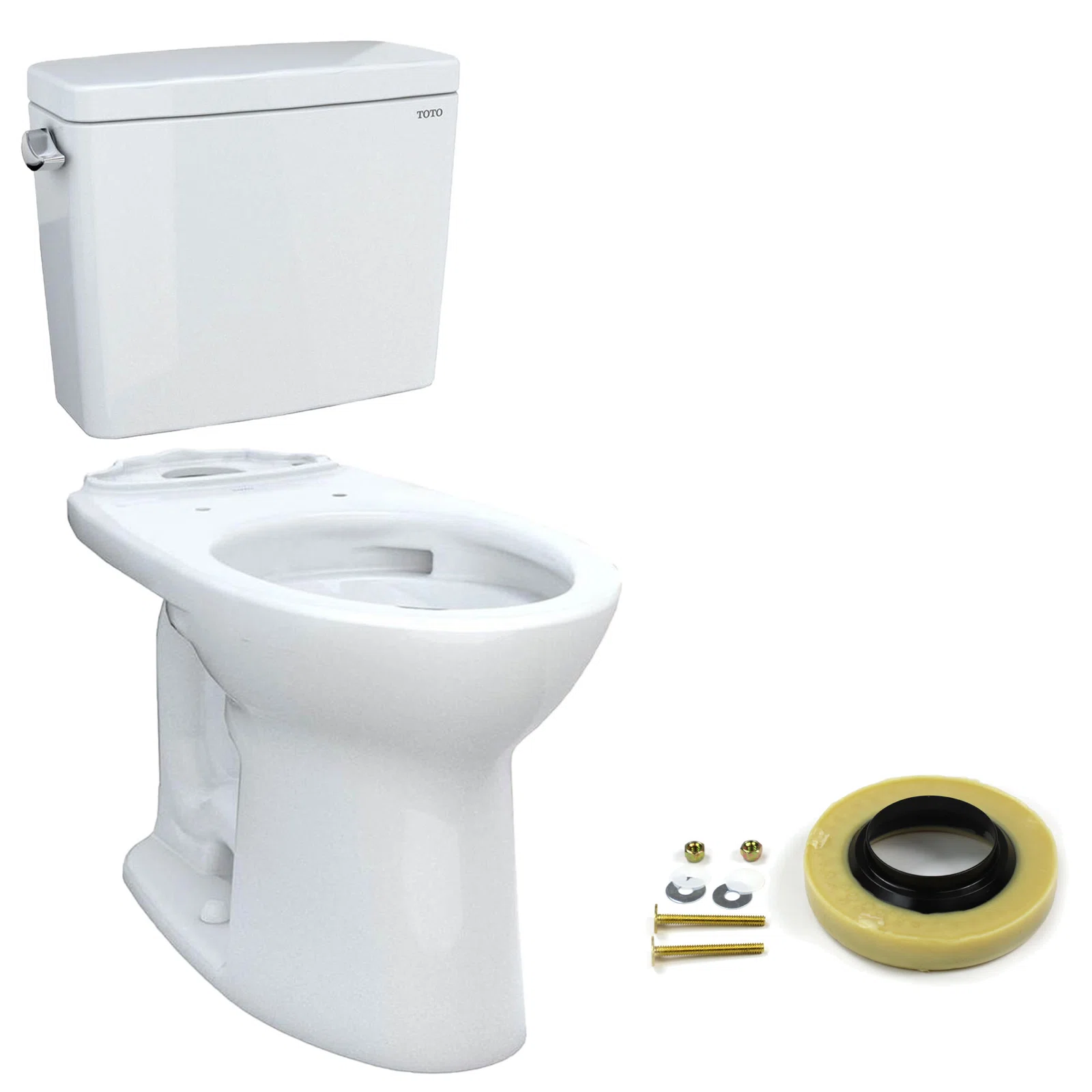 TOTO Drake 1.6 Elongated Two-Piece TORNADO FLUSH Toilet (Seat Not Included)