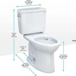 TOTO Drake 1.6 Elongated Two-Piece TORNADO FLUSH Toilet (Seat Not Included)