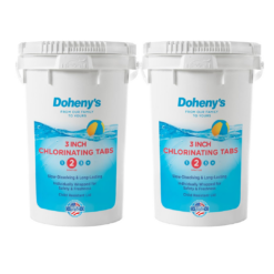 Doheny’s 3-Inch Stabilized Chlorine Tablets for Sanitizing Swimming Pools | Individually Wrapped 100lb Bucket