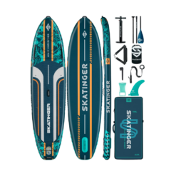 Skatinger 11'6×35" Super Wide Inflatable Paddle Board, Ultra Stable Stand Up Paddleboards, leafy green
