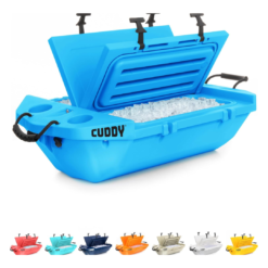 GoSports CUDDY Floating Cooler and Dry Storage Vessel for Land & Water – 40QT– Glacier Blue