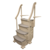 Confer Plastics Curve CCX-AG Drop in Above Ground Pool Step with Grey Treads - Base Step