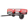 XtremepowerUS Multi-Utility ATV/UTV Trailer Tow Behind Dump Cart, 1500lbs 15 cu. ft Capacity, Garden Waste Pull Trailer for Lawn Mower Tractor