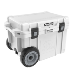 Pelican 65QT Elite Wheeled Cooler, White