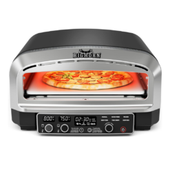 BIG HORN OUTDOORS Pizza Oven Indoor, 14 Inch Electric Countertop Oven, Stainless Steel