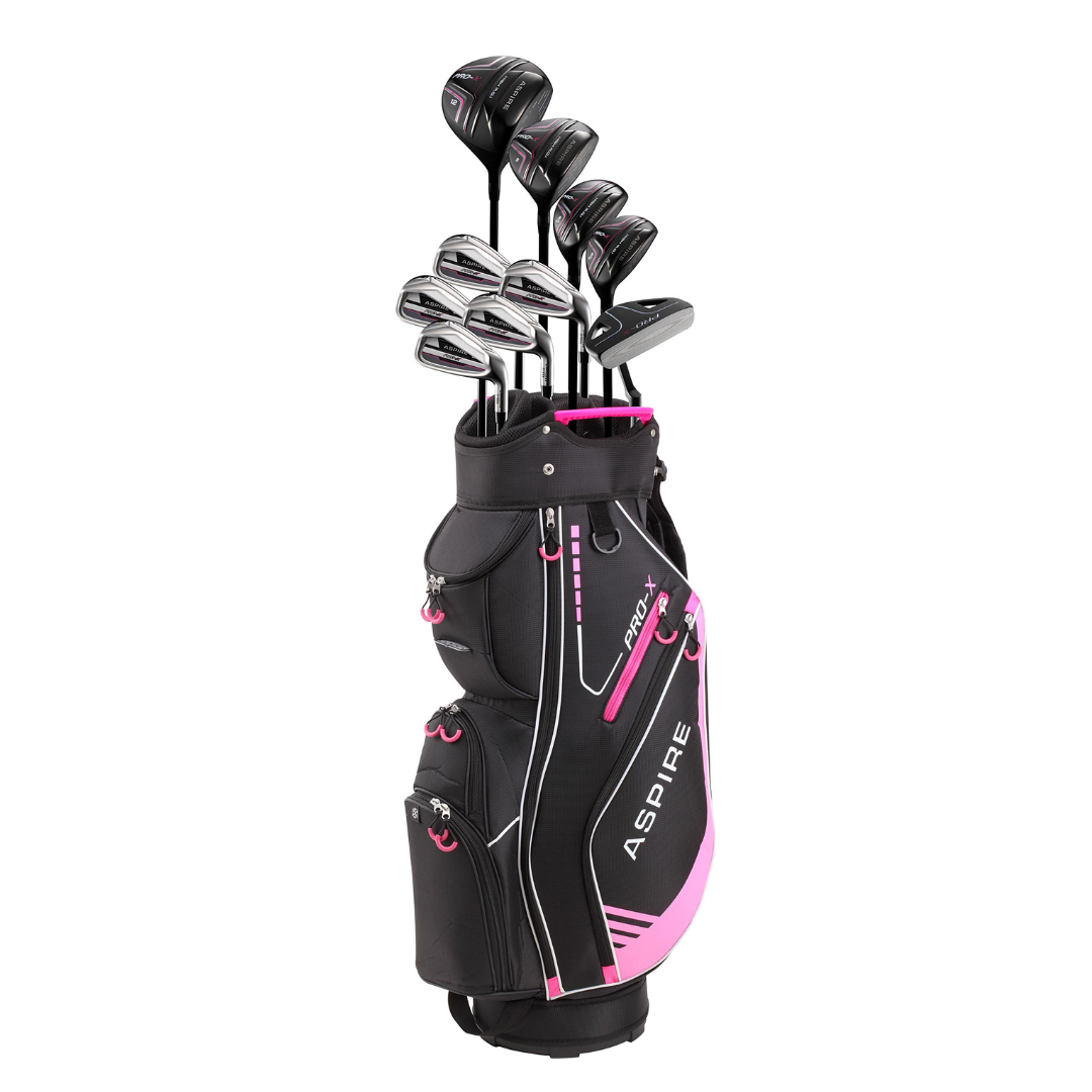 Aspire PRO-X 16-Piece Womens Golf Club Set, Golf Clubs Women Right Handed, Regular & Petite Sizes