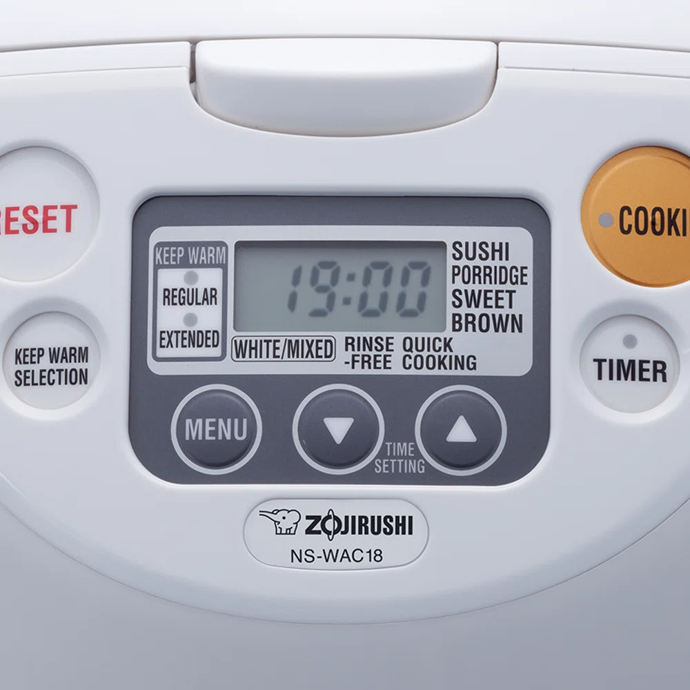 Zojirushi Micom Rice Cooker & Warmer, Cool White, 10-Cup