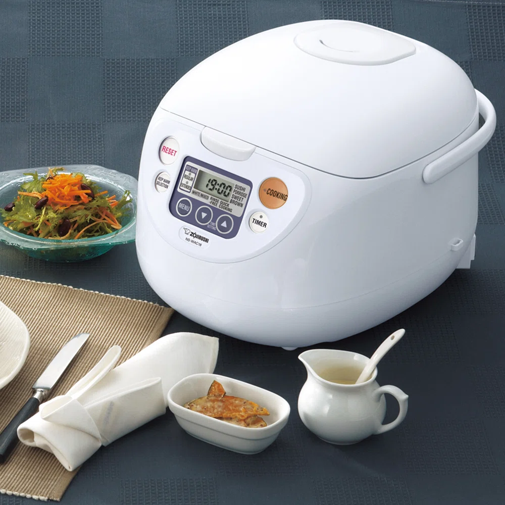 Zojirushi Micom Rice Cooker & Warmer, Cool White, 10-Cup
