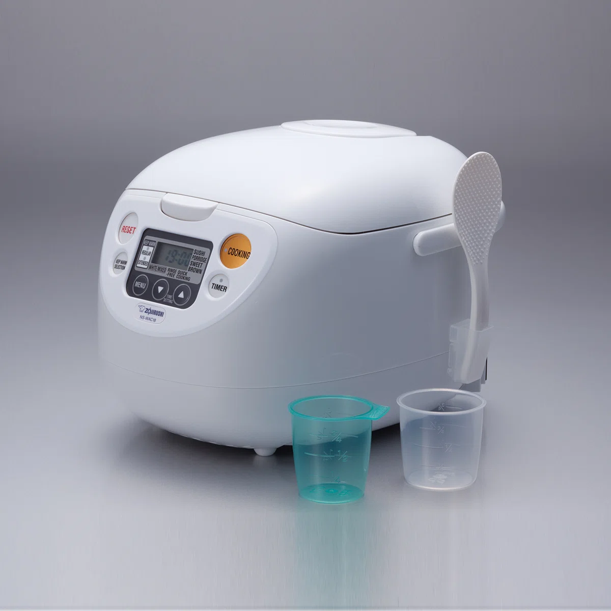 Zojirushi Micom Rice Cooker & Warmer, Cool White, 10-Cup