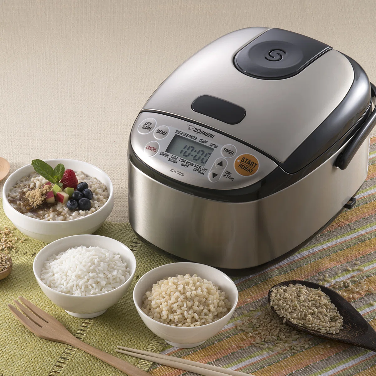 Zojirushi Stainless Steel 3 Cup Micom Rice Cooker & Warmer