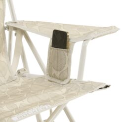 GCI Outdoor Kickback Rocker Chair, Leaf Print Soft Neutral