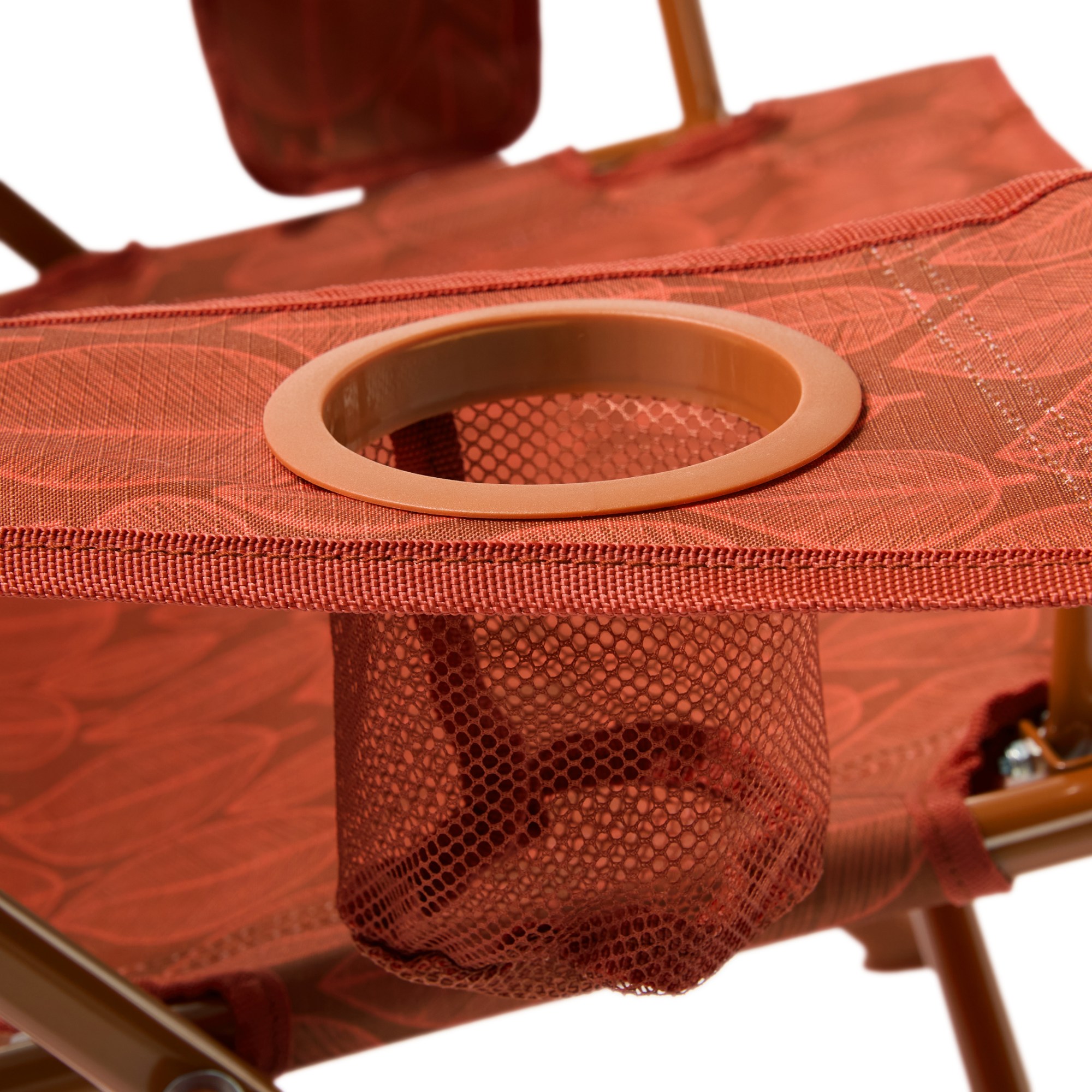 GCI Outdoor Kickback Rocker Chair, Leaf Print Rusted