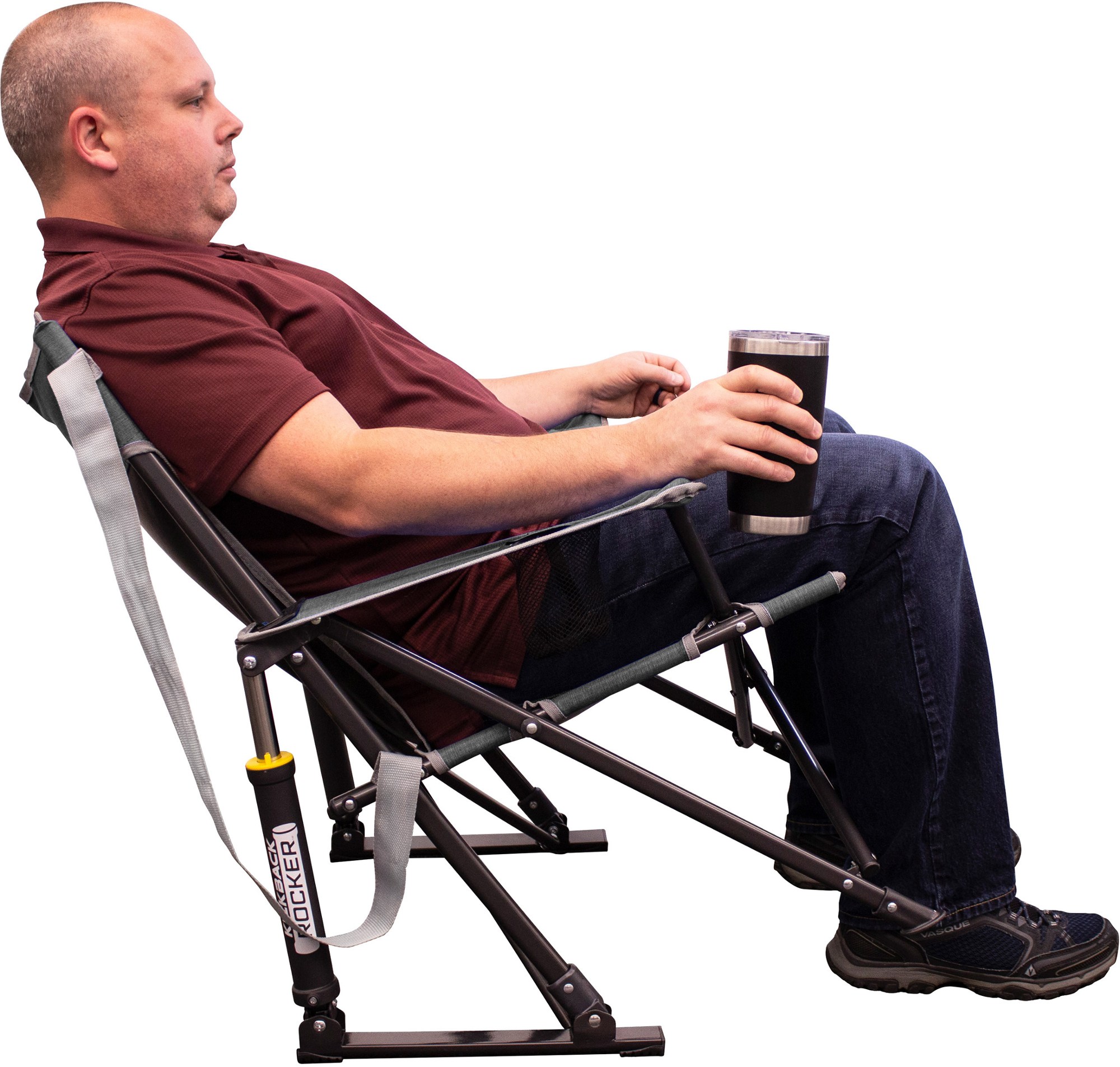 GCI Outdoor Kickback Rocker Chair, Pewter