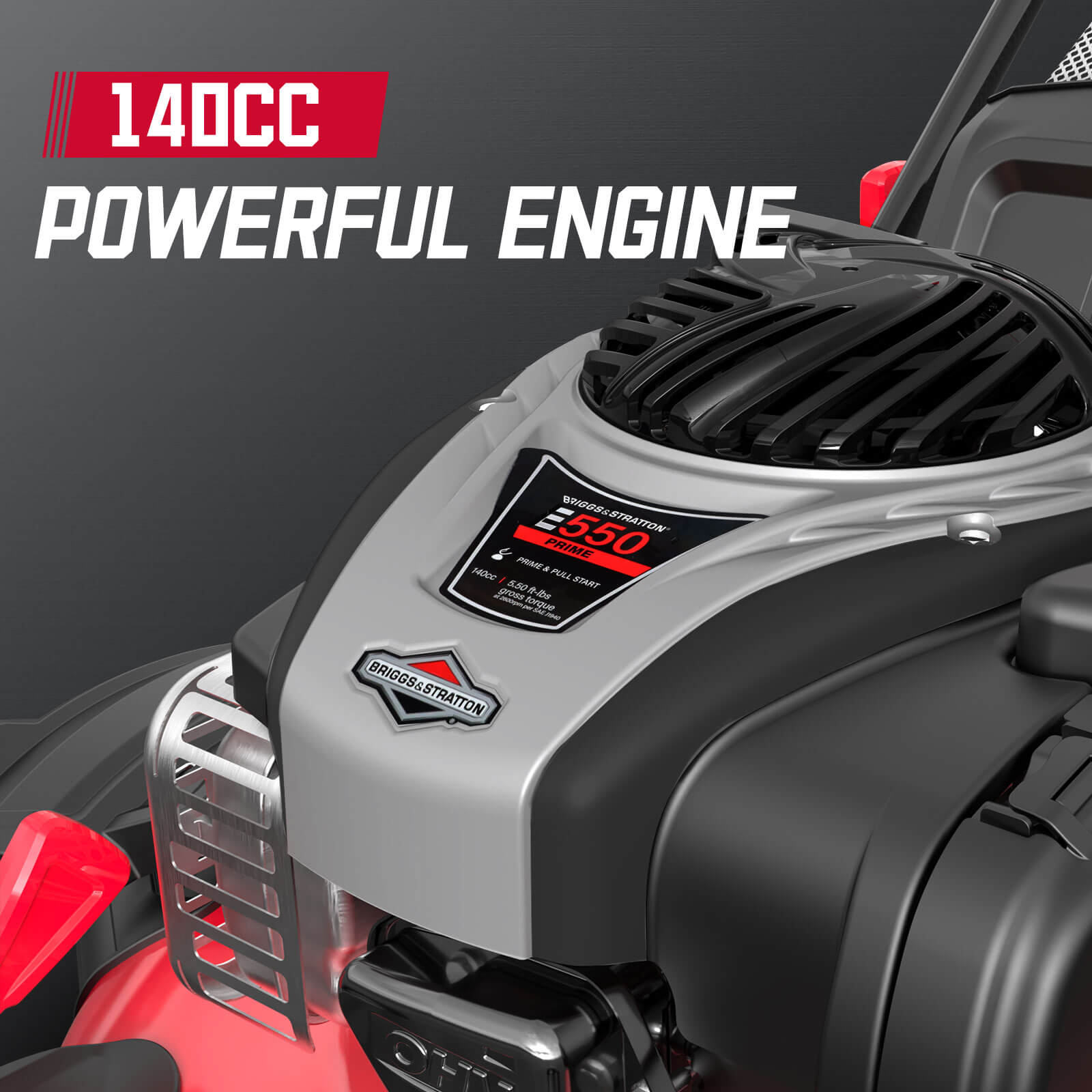 Powersmart 21" 140cc Gas Self-Propelled Lawn Mower with Briggs & Stratton Engine HB8622S