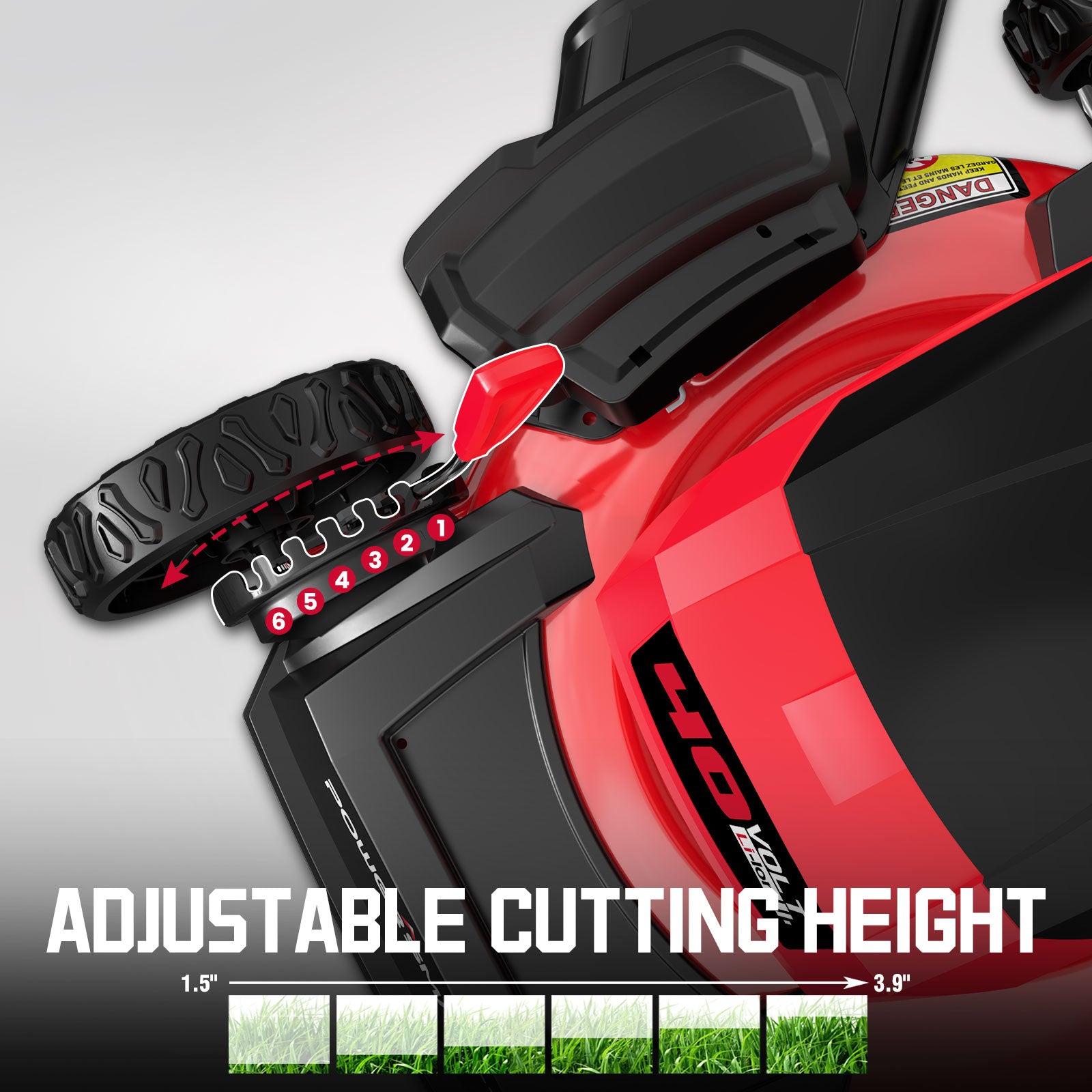 Powersmart 40V 17" Cordless Push Lawn Mower w/ 4.0Ah Battery & Charger MB2418A