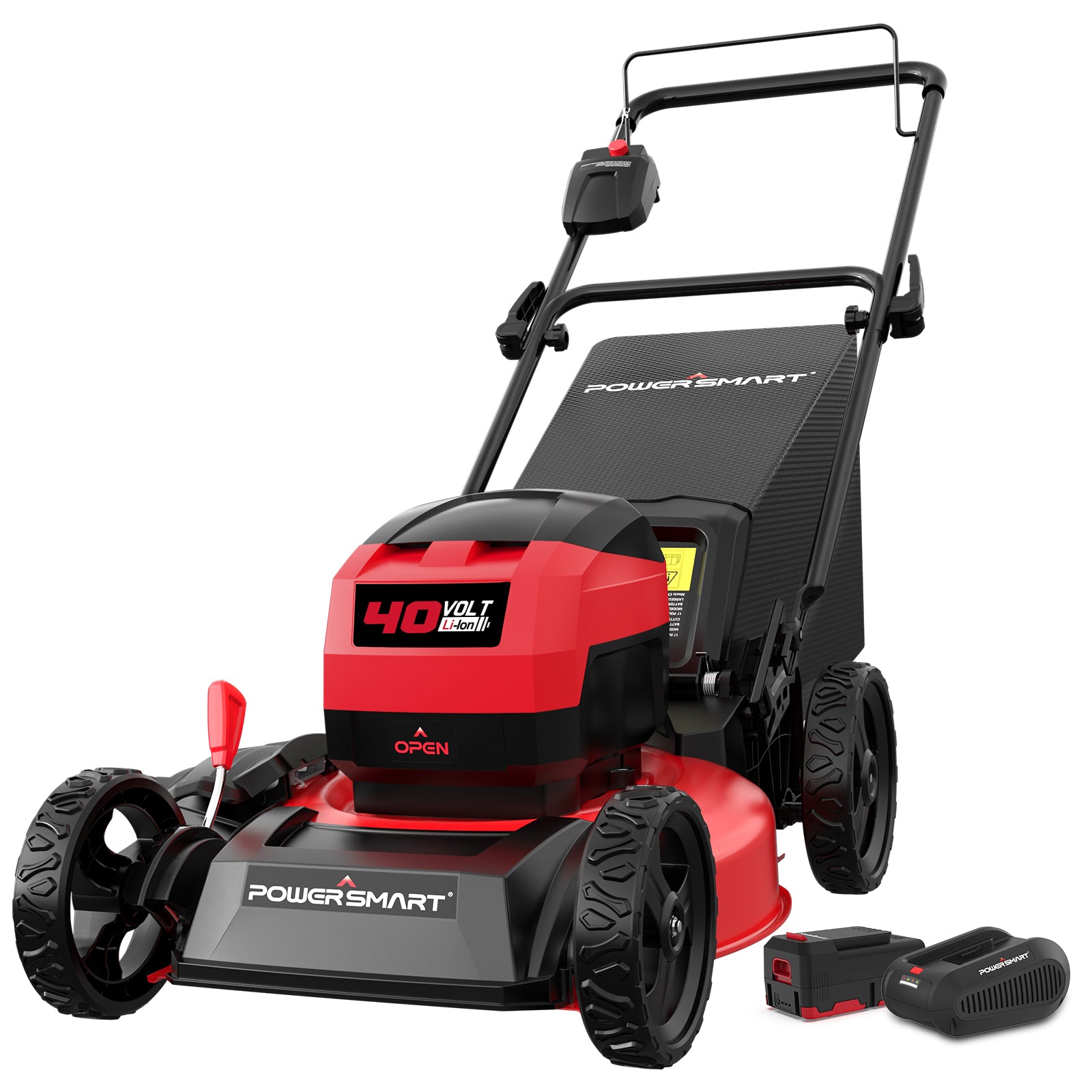Powersmart 40V 17" Cordless Push Lawn Mower w/ 4.0Ah Battery & Charger MB2418A