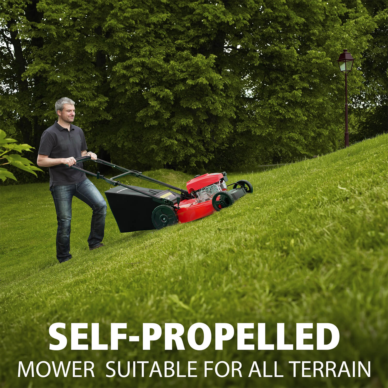 Powersmart 21 " 170cc Gas Self-Propelled 3-in-1 Lawn Mower V8721S