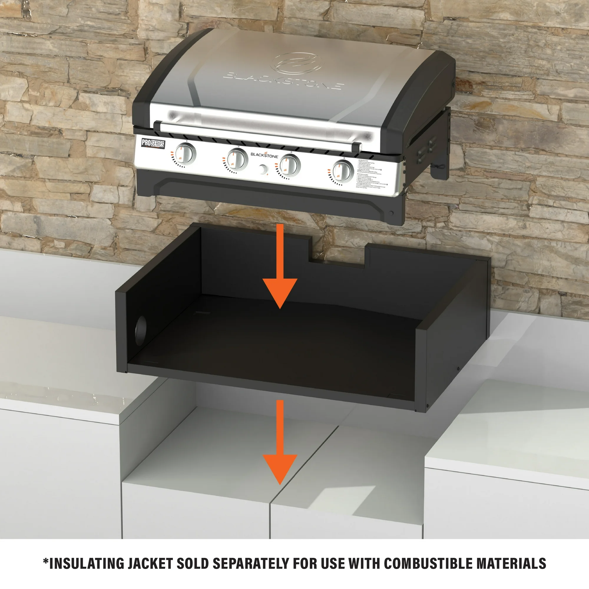 Blackstone Pro Series 4-Burner 36" Propane Omnivore Drop-in Outdoor Griddle with Hood - Image 10
