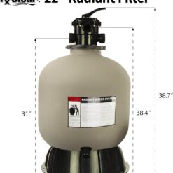 Rx Clear Radiant Sand Filter | for Above Ground Swimming Pools | 22 Inch Tank