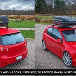 JEGS Rooftop Cargo Carrier for Car Storage - 18 Cubic Ft - 110 Lb Capacity