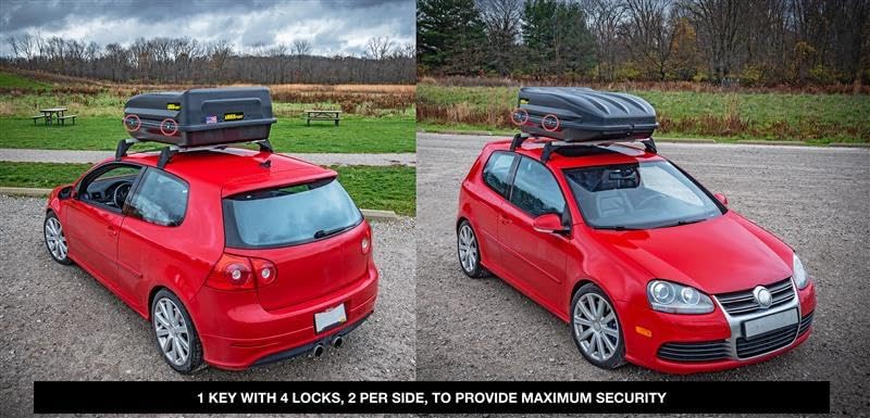 JEGS Rooftop Cargo Carrier for Car Storage - 18 Cubic Ft - 110 Lb Capacity